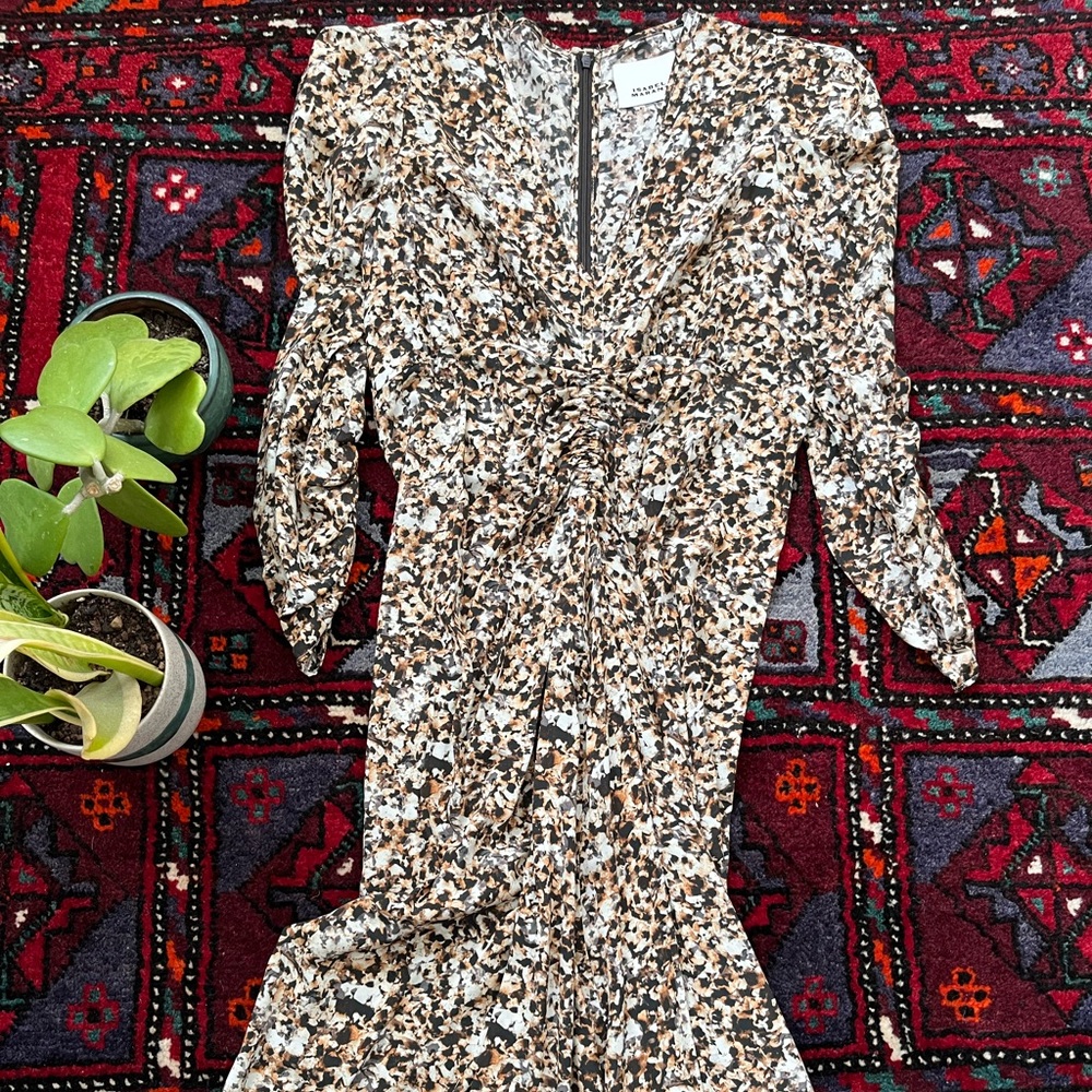 Isabel Marant Albini Ecru Silk Dress